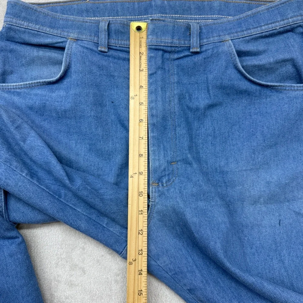Vintage Wrangler Pants Mens 38x32 Blue Straight Leg Medium Wash‎ Made in USA 90s